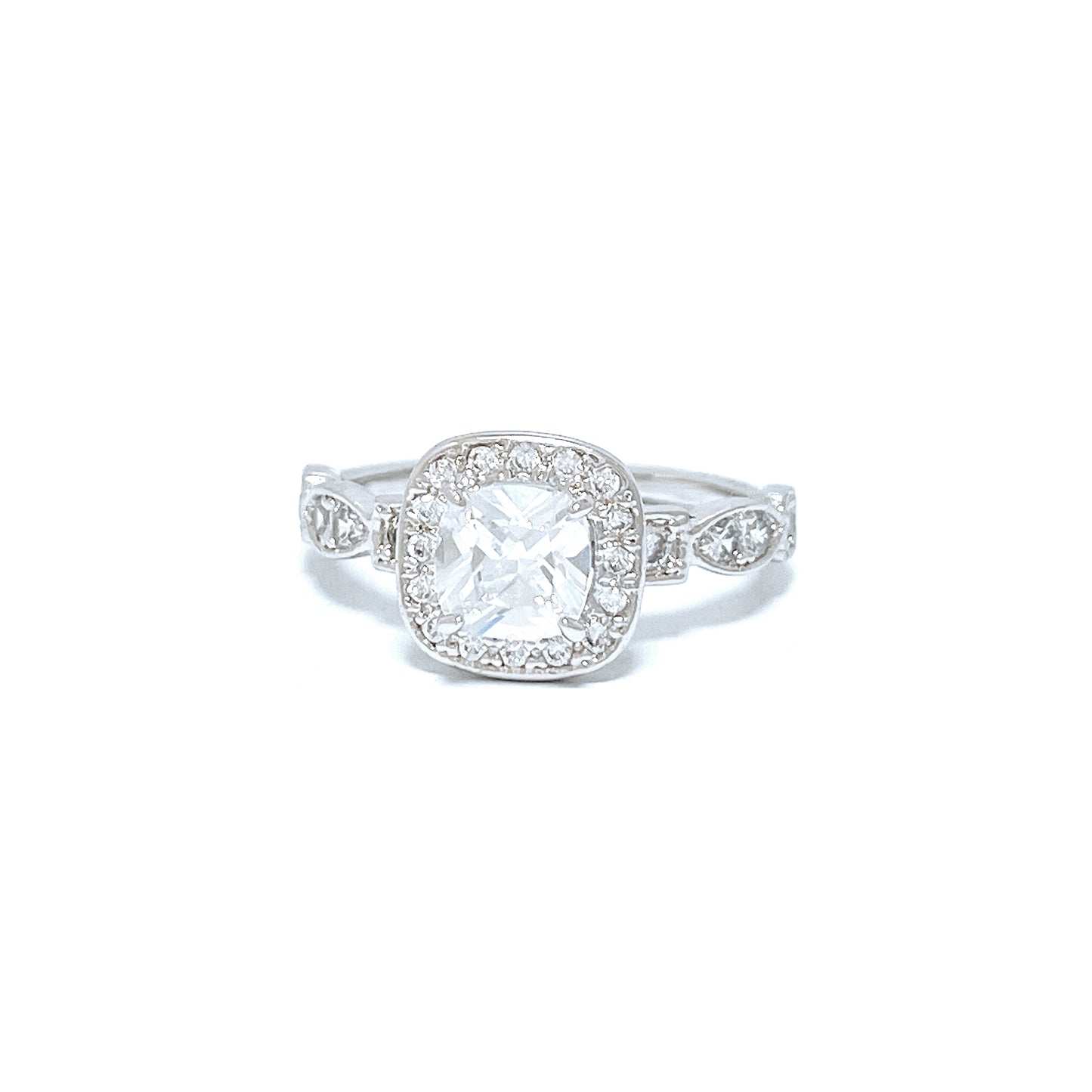 BMR24721 - Cushion Cut Halo - Engagemet Ring