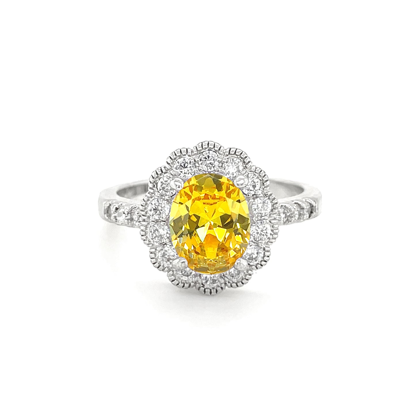 BMR25145 - Oval Cut Deluxe Double Halo - Engagemet Ring