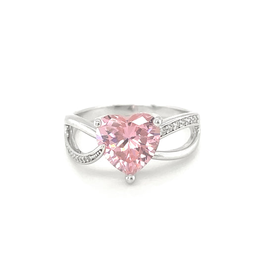 BMR33755 - 心形單石 - 訂婚戒指