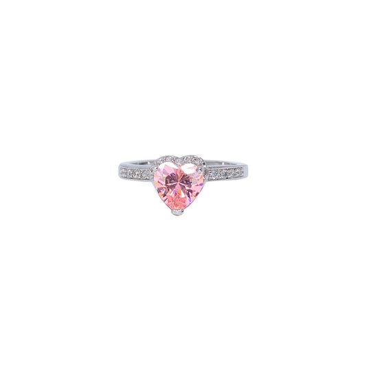 BMR41133PK - Heart shape Halo - Engagemet Ring