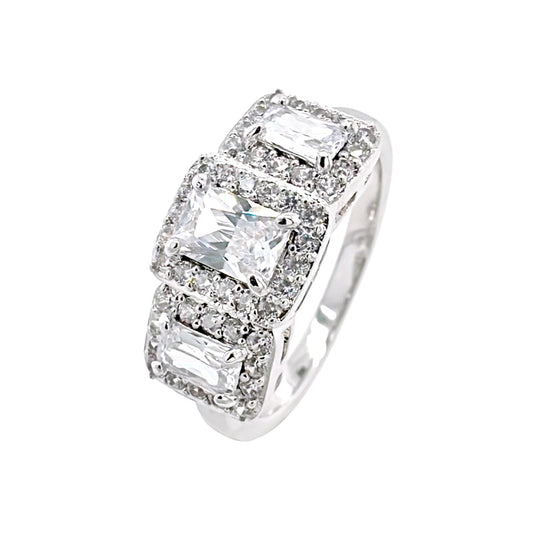 BMR11990OL - 梨形光環 - 訂婚戒指