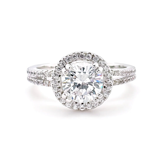 BMR11990OL - 梨形光環 - 訂婚戒指