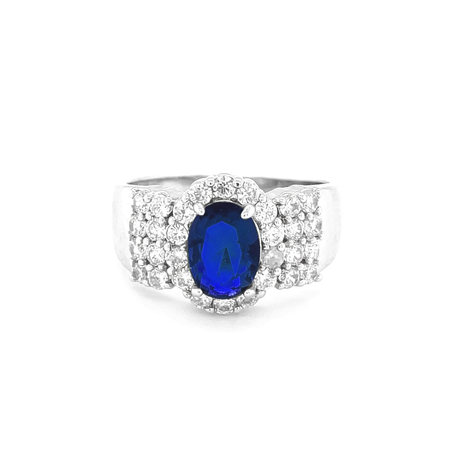 BMR63004 - Oval Cut Halo Flower - Engagemet Ring