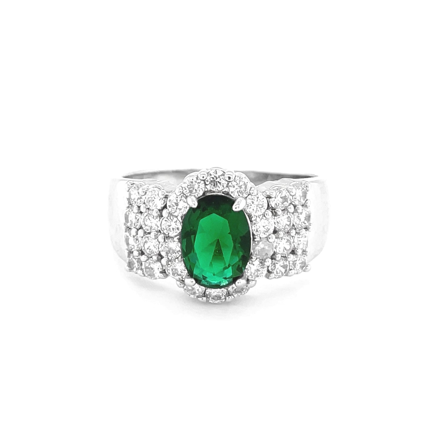 BMR63004 - Oval Cut Halo Flower - Engagemet Ring