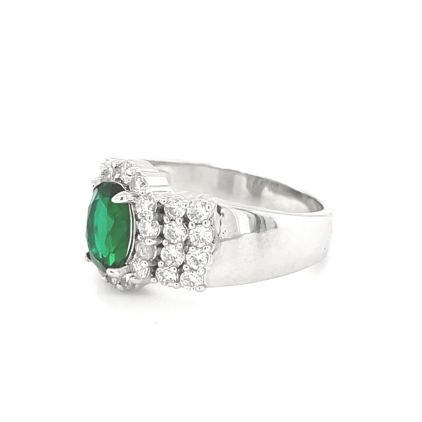 BMR63004 - Oval Cut Halo Flower - Engagemet Ring