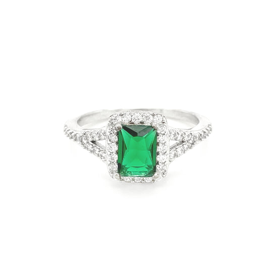 BMR84276GR - Radiant Cut Halo - Engagemet Ring
