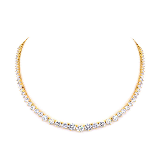 BMN5316 - Fancy Graduated CZ Necklace - Tennis Necklace