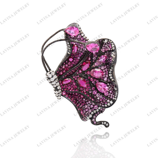 SC28142RC- Luxury 925 Sterling Silver Baroque swam Pearl Brooch Cubic Zirconia Jewelry For Wedding and Party Event , Jewelry for Women and Men