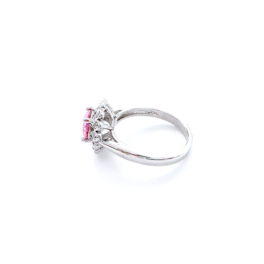 BMR25291 - Radiant Cut Halo Flower - Engagemet Ring