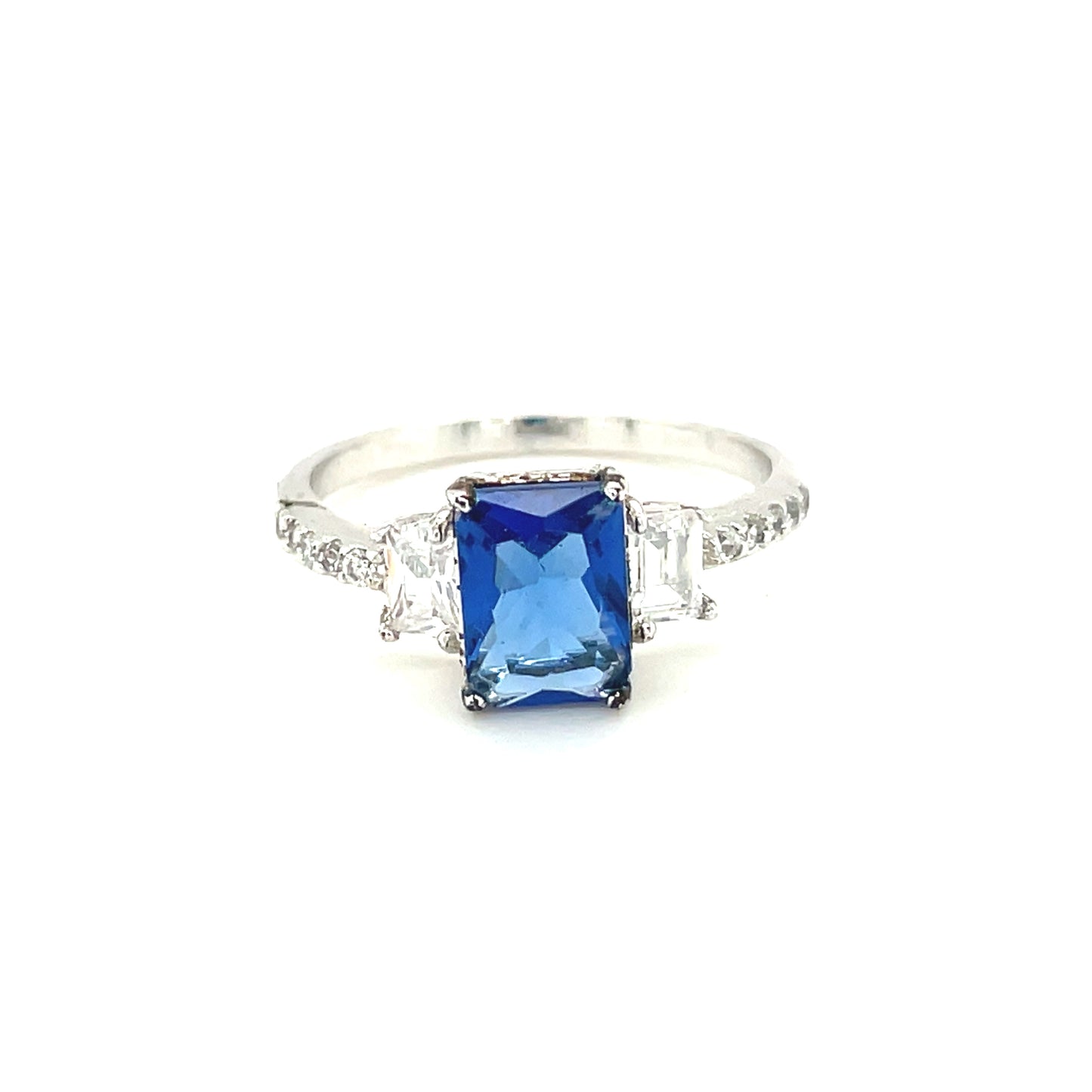 BMR23819BL - Radiant Cut Triple Contrast - Engagemet Ring