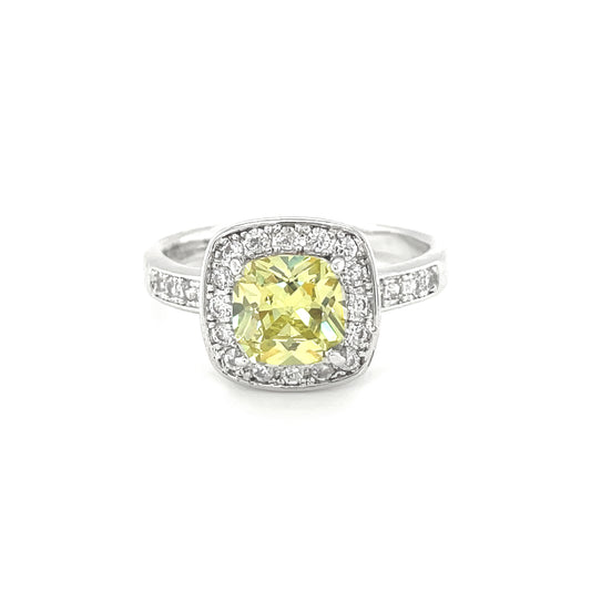 BMR24386OY - 墊形切割光環 - 訂婚戒指