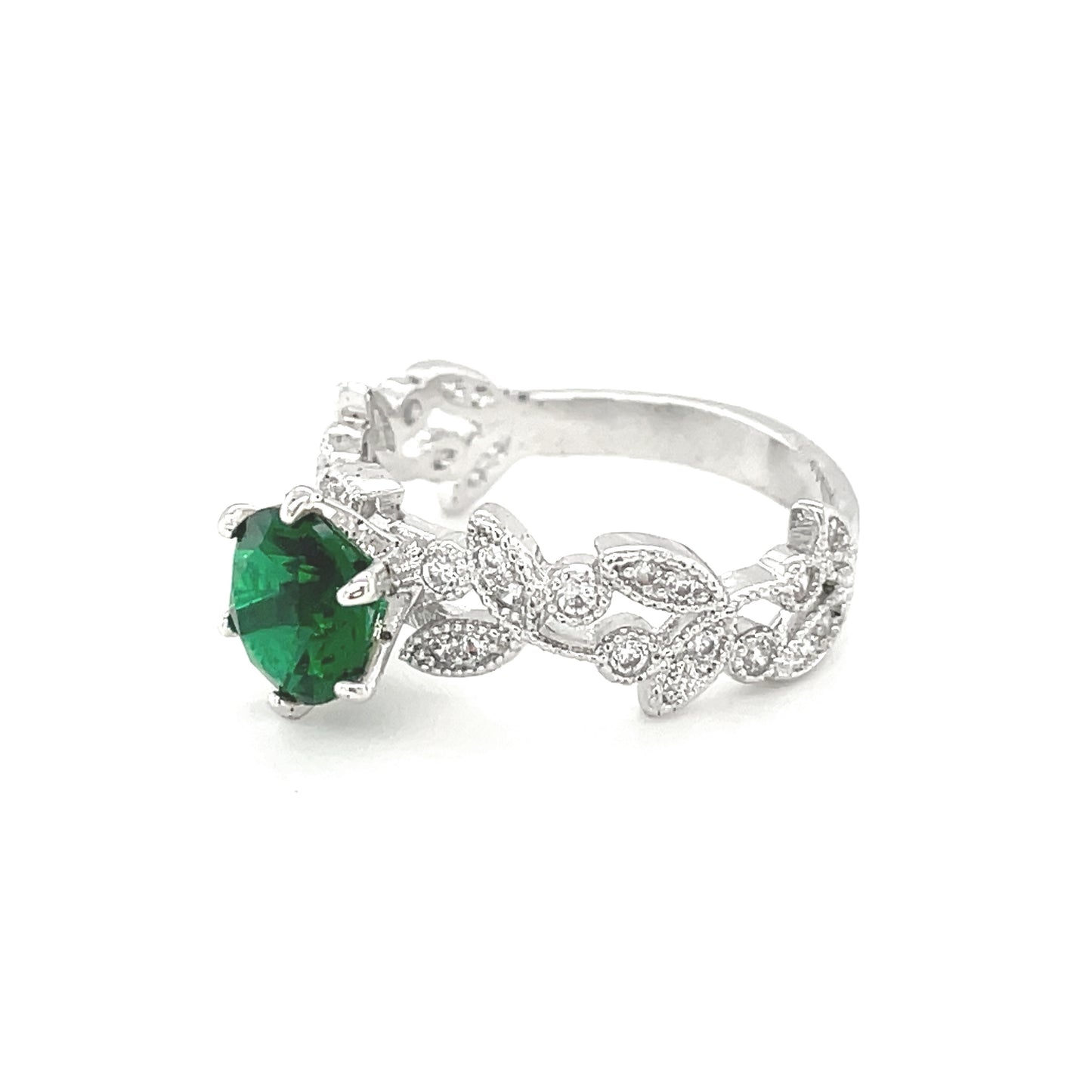 BMR24651GR - Round Cut Halo Flower - Engagemet Ring