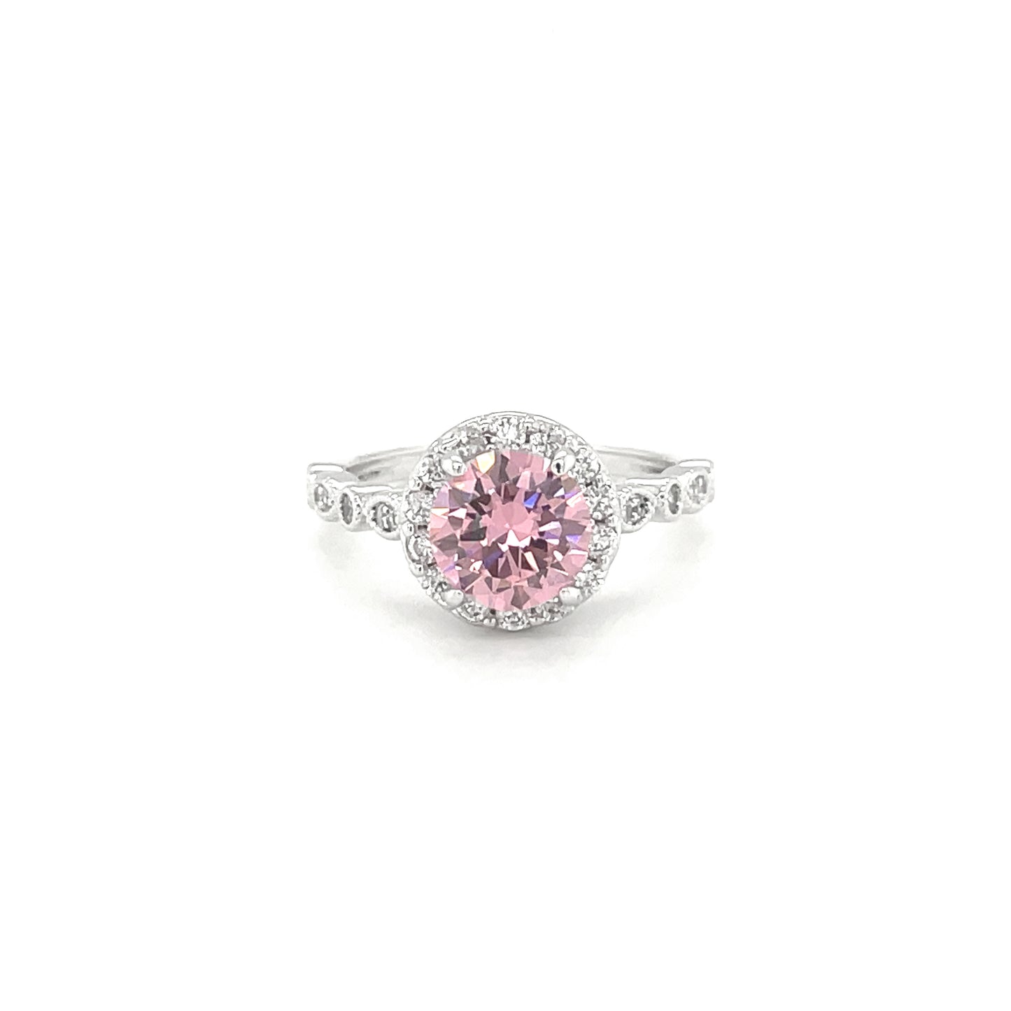BMR24762PK - Round Cut Halo - Engagemet Ring