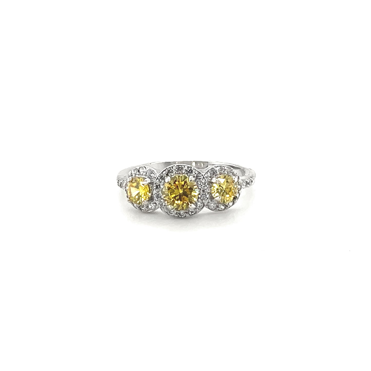 BMR24868YL - Round Cut Triple Contrast - Engagemet Ring