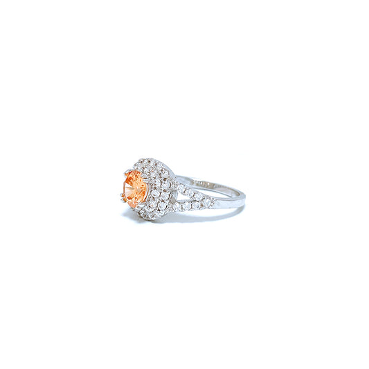 BMR25079 - Round Cut Deluxe Double Halo - Engagemet Ring