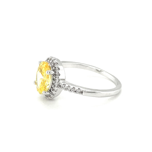 BMR25080YL - Oval Cut Halo - Engagemet Ring