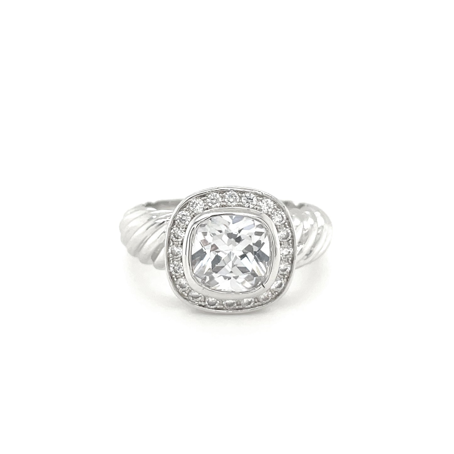 BMR25133 - Cushion Cut Deluxe Double Halo - Engagemet Ring