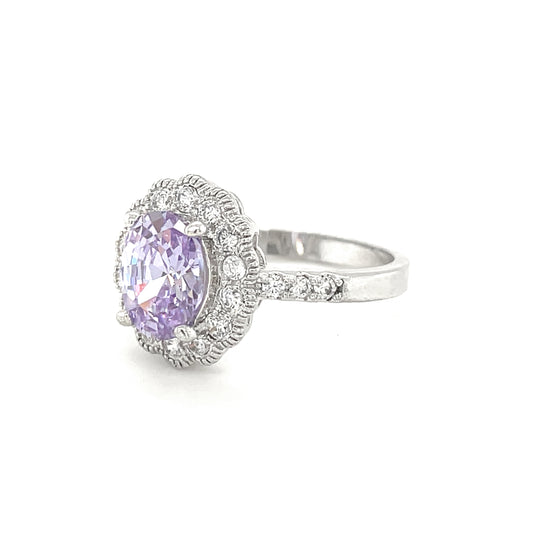 BMR25145 - Oval Cut Deluxe Double Halo - Engagemet Ring