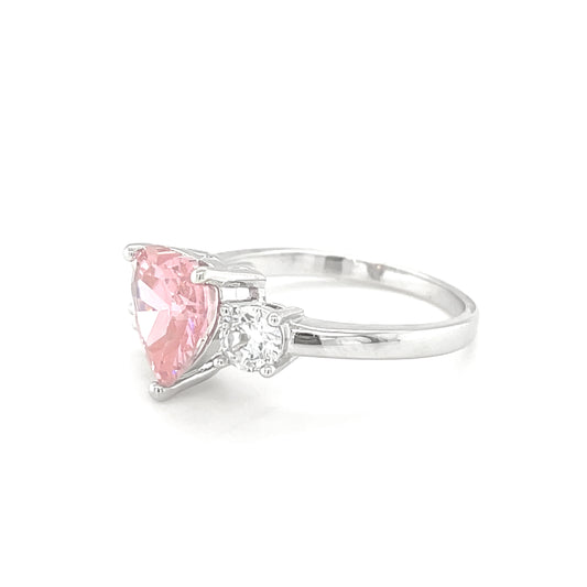 BMR33730PK - Heart Triple Contrast - Engagemet Ring