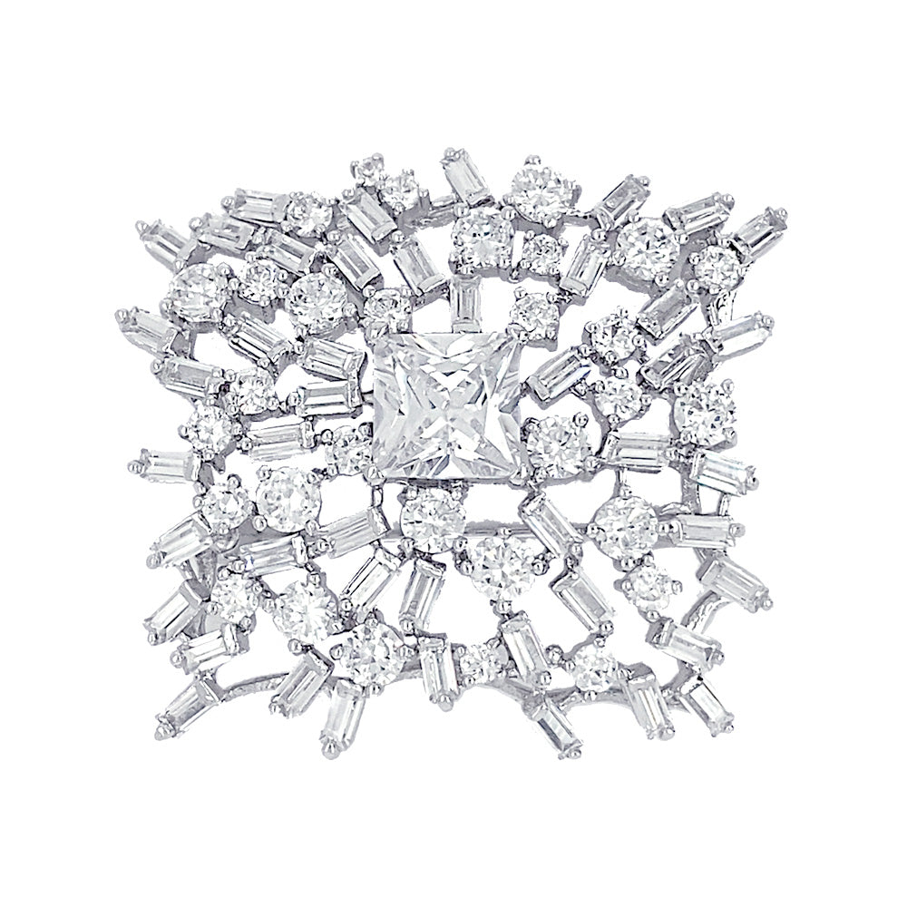 BMC37004 - Sparkle Square Cz - Brooch