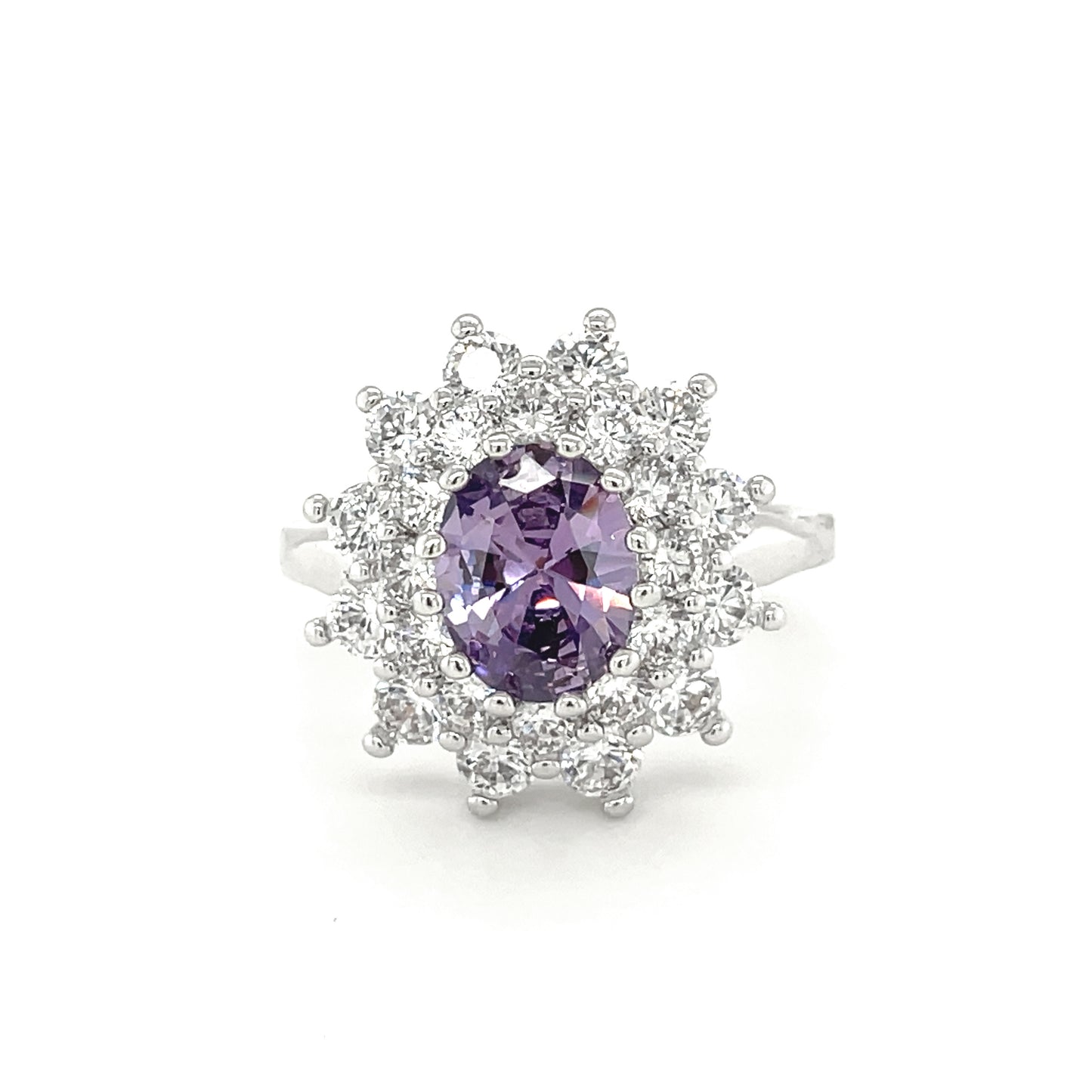 BMR41118PR - Oval Cut Halo Flower - Engagemet Ring