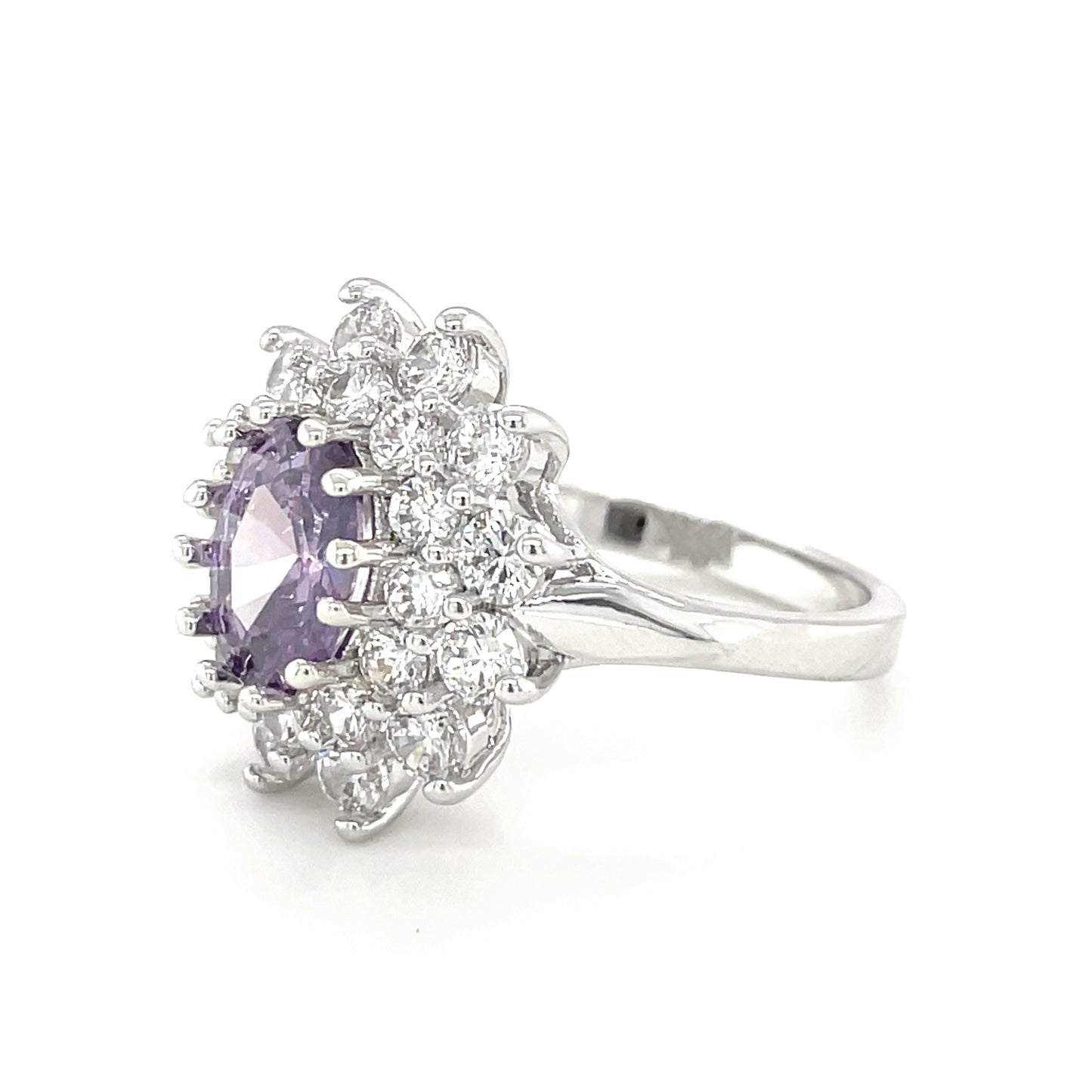 BMR41118PR - Oval Cut Halo Flower - Engagemet Ring