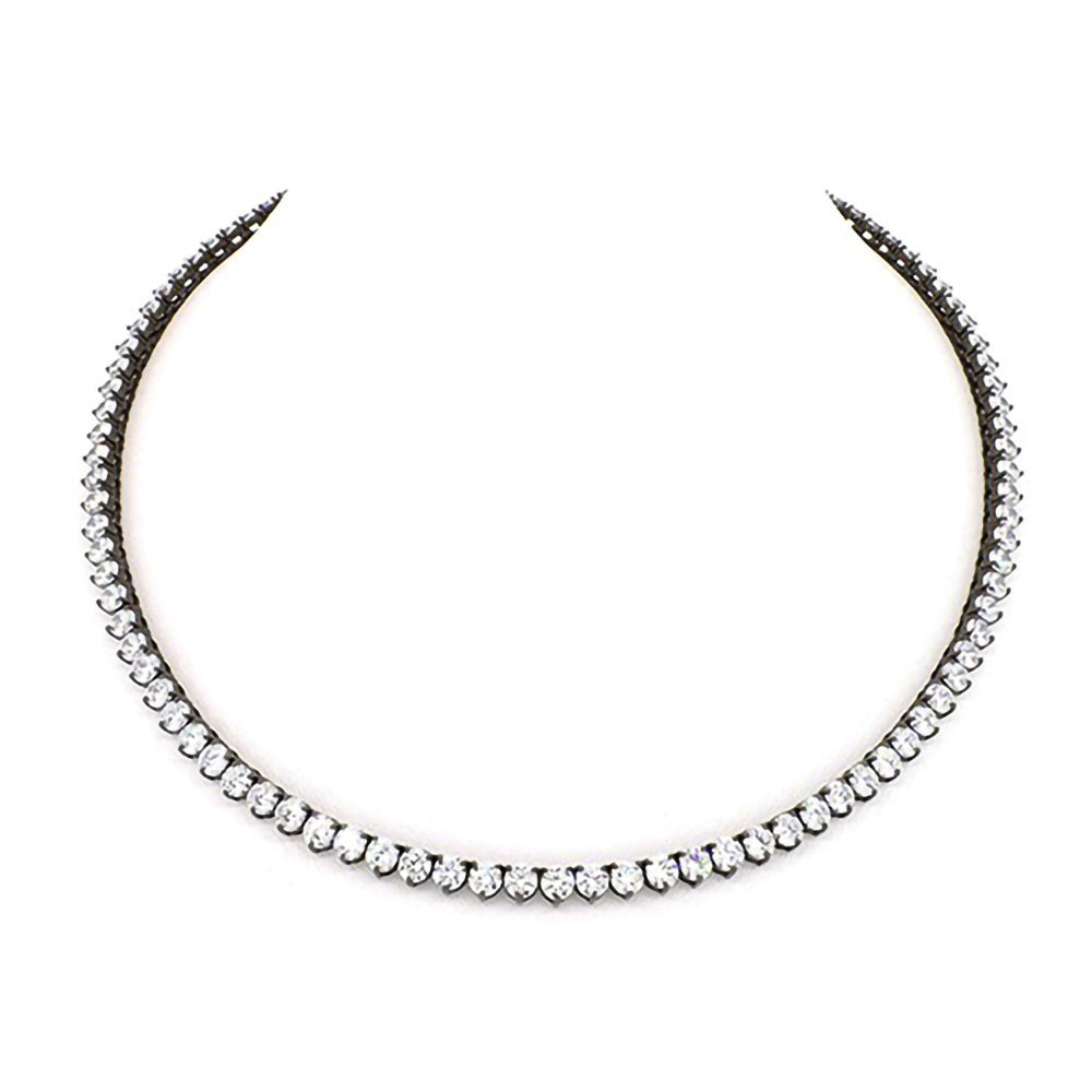 BMN5316 - Fancy Graduated CZ Necklace - Tennis Necklace