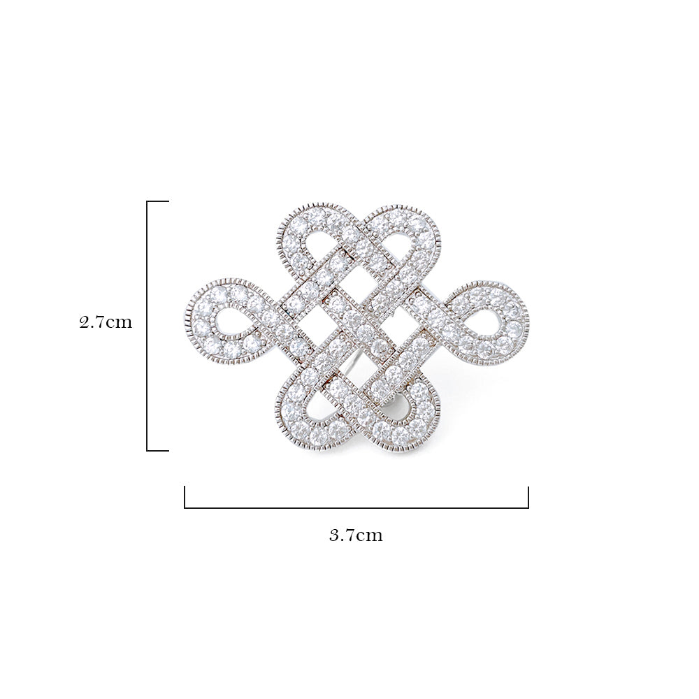 BMC60106 - cross double hearts - Brooch