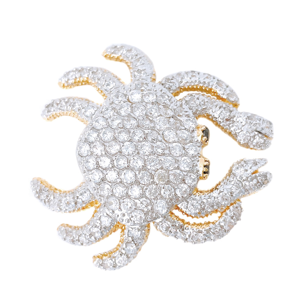BMC60226 - Adorable Pave Crab - Brooch