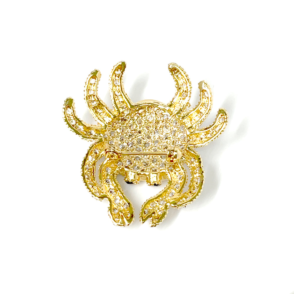 BMC60226 - Adorable Pave Crab - Brooch