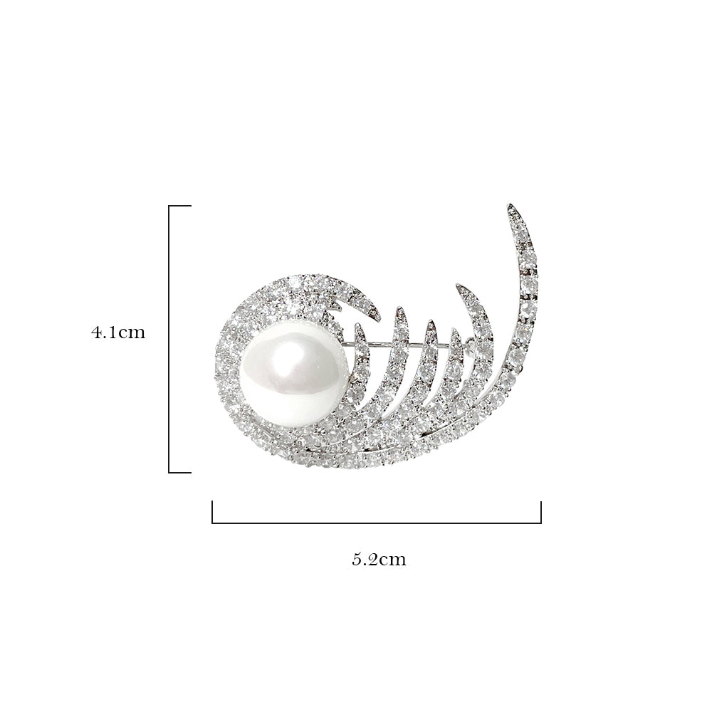 BMC60235 - Moon Pearl - Brooch