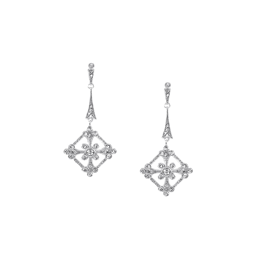 BME60686 -Art Deco Dangle Earrings - Pendant Earrings