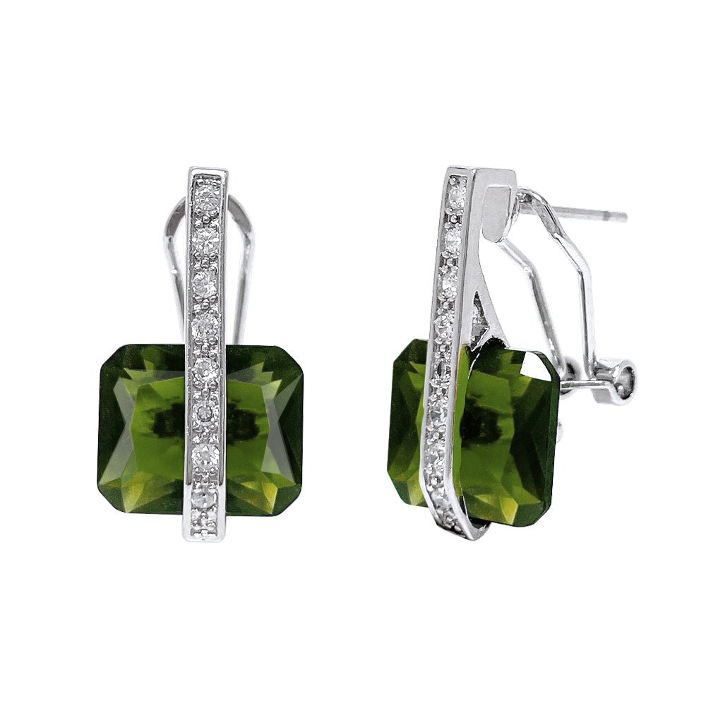 BME61840 -Art Deco Radiant Cut Earrings - Stud Earrings