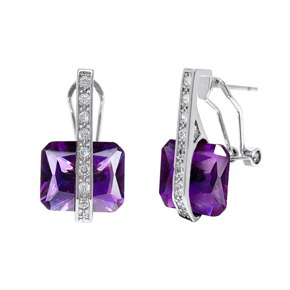 BME61840 -Art Deco Radiant Cut Earrings - Stud Earrings