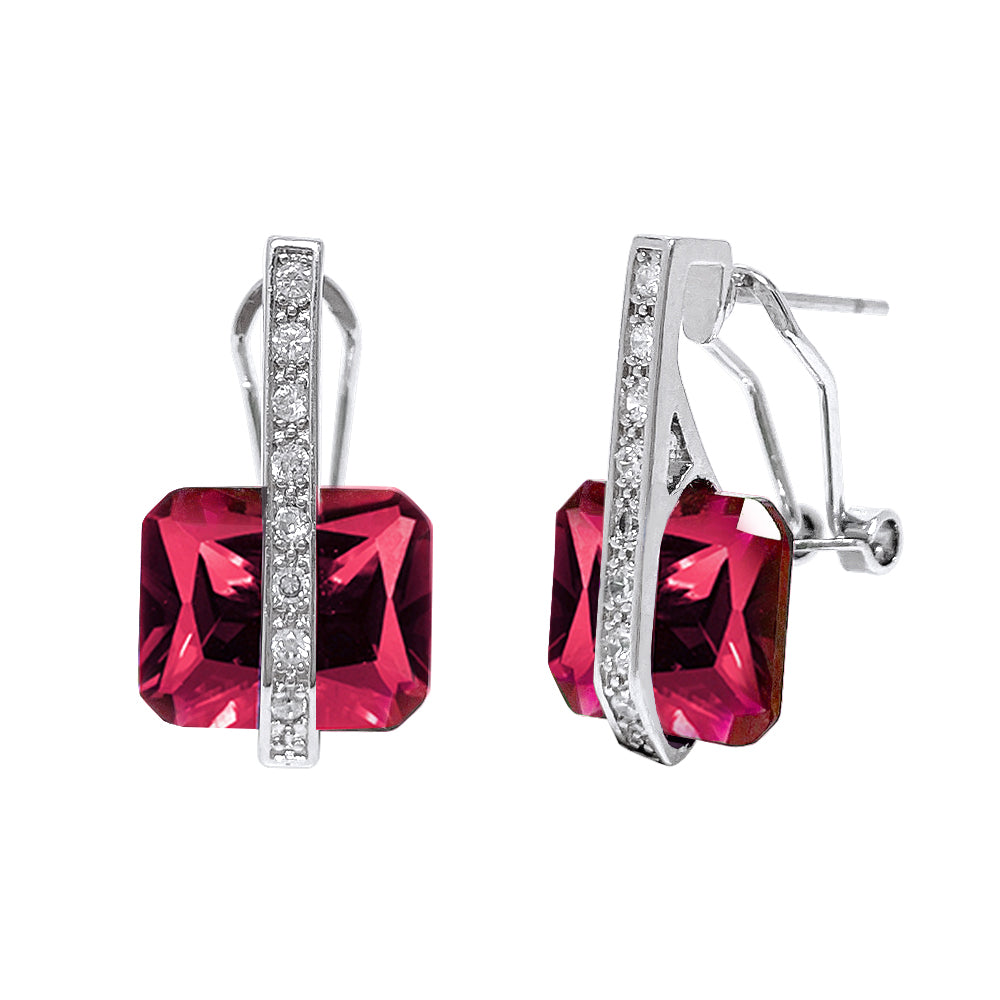 BME61840 -Art Deco Radiant Cut Earrings - Stud Earrings