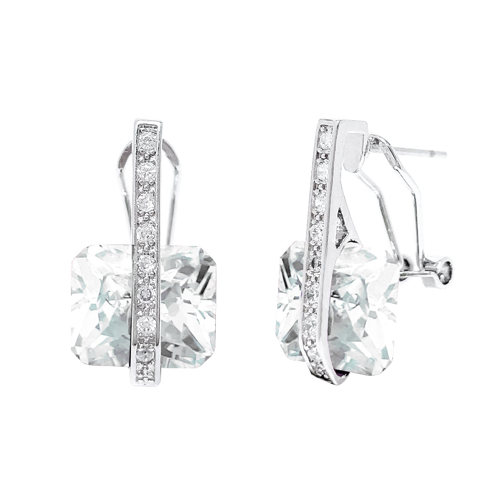 BME61840 -Art Deco Radiant Cut Earrings - Stud Earrings