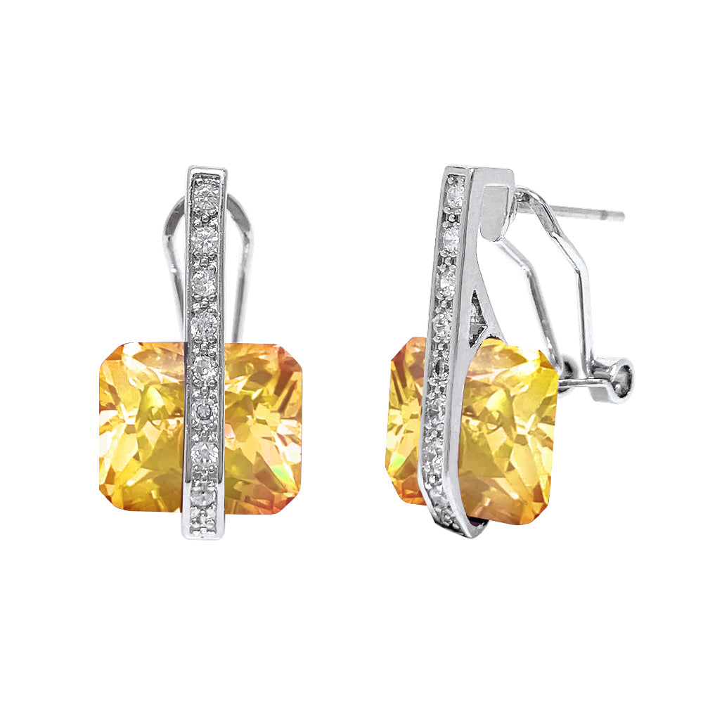 BME61840 -Art Deco Radiant Cut Earrings - Stud Earrings