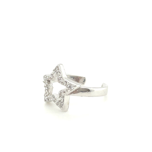 SR63508 - Pave Star - Delicate Ring
