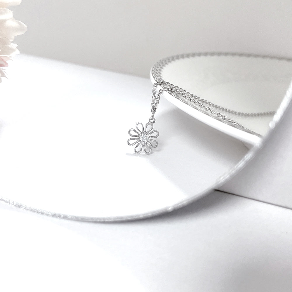 BMA69003 - Solitaire Flower - Anklet