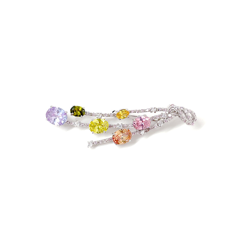BMC80008Q - Stunning Two Way Multi - 2-in-1 Pendant Necklace Brooch