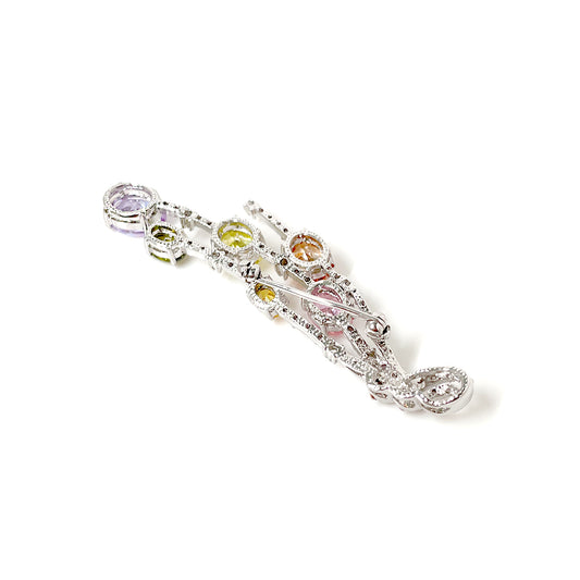 BMC80008Q - 見事な双方向マルチ - 2-in-1 ペンダント ネックレス ブローチ