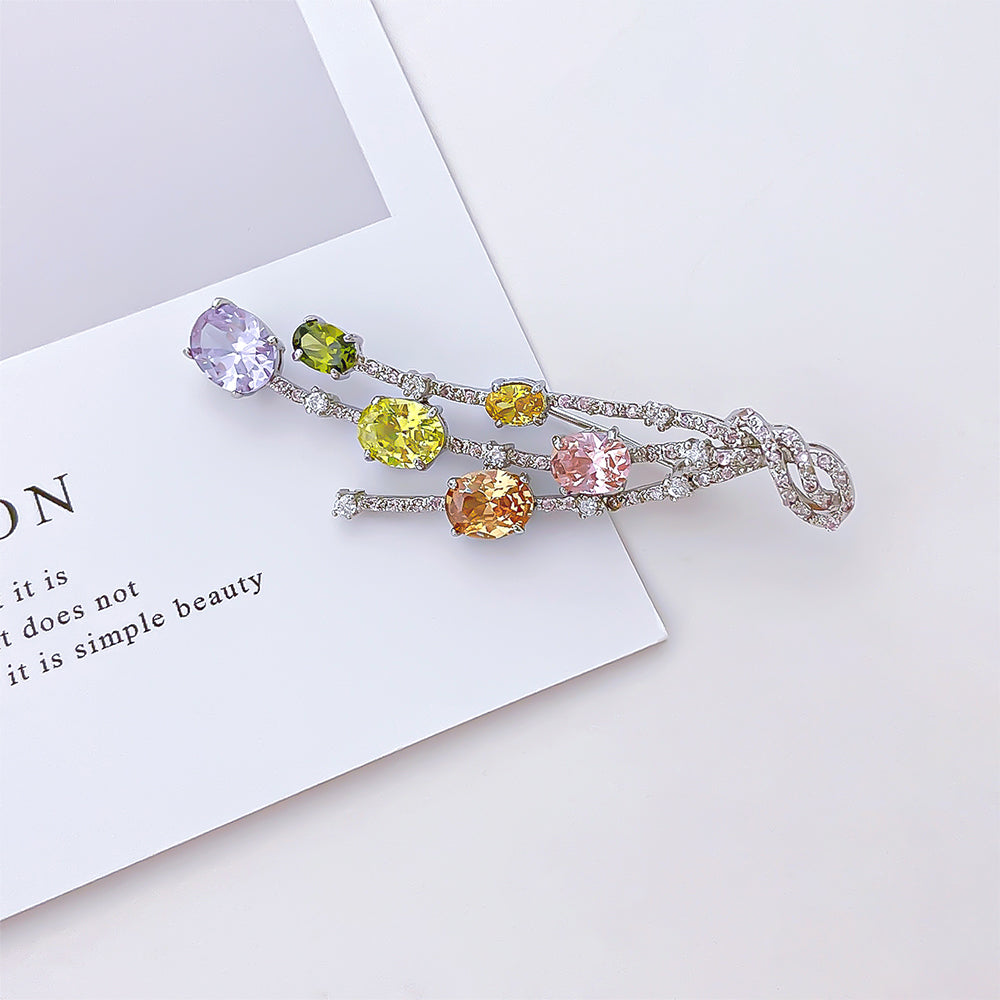 BMC80008Q - Stunning Two Way Multi - 2-in-1 Pendant Necklace Brooch