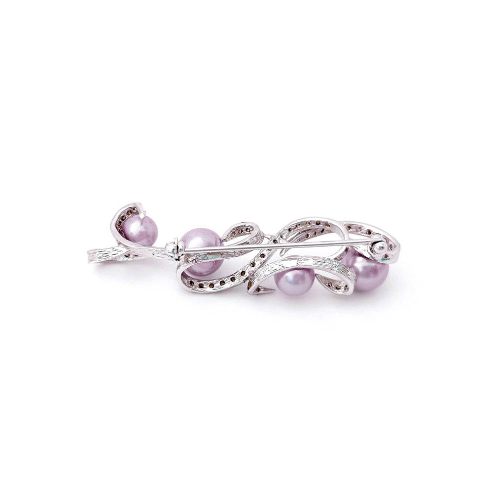 BMC80046 - Antique Purple Shell Pearl - Brooch