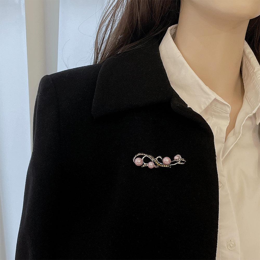 BMC80046 - Antique Purple Shell Pearl - Brooch