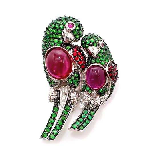 BMC80061 - Fancy Secret Garden Parrot - Brooch