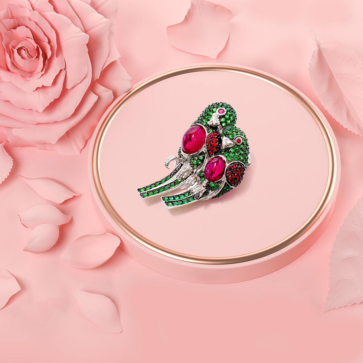BMC80061 - Fancy Secret Garden Parrot - Brooch