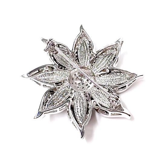 BMC80063 - Black And White Flower Inspire - Brooch