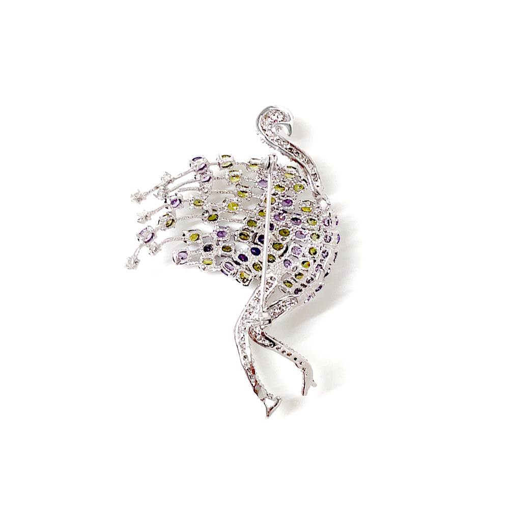 BMC80065 - Colorful Tropical Flamingo - Brooch