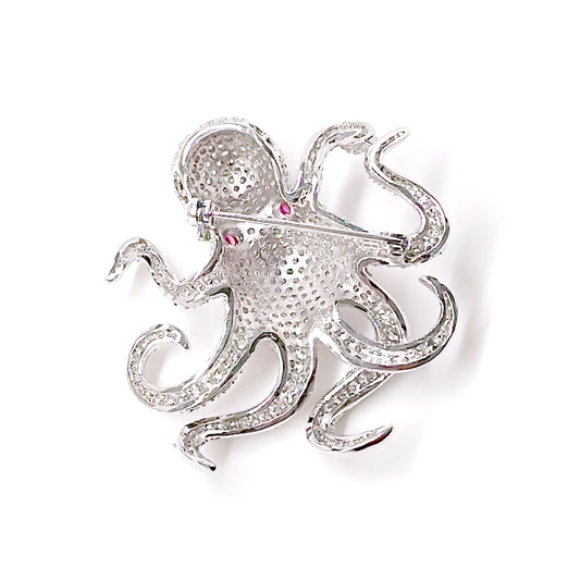 BMC80081 - Pave Octopus - Brooch