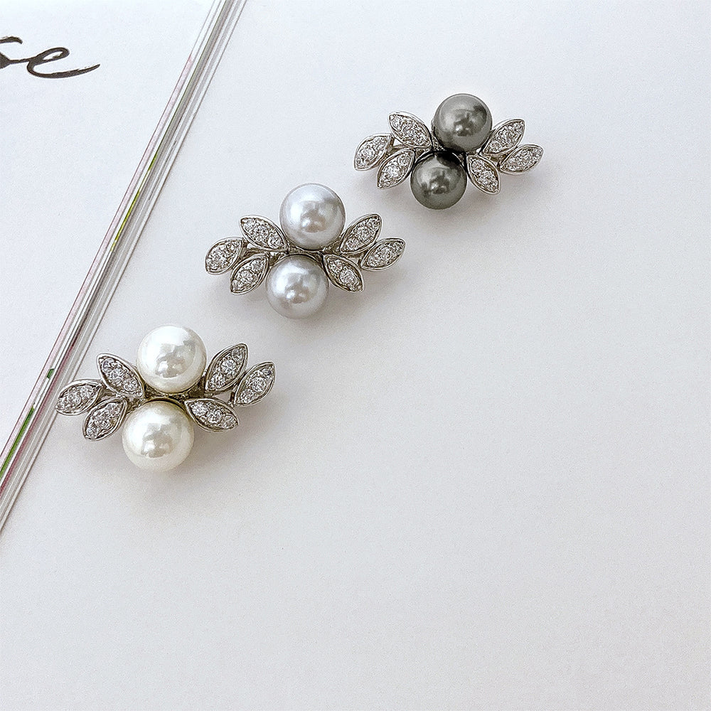 BMC80086 - Double Pearls - Brooch